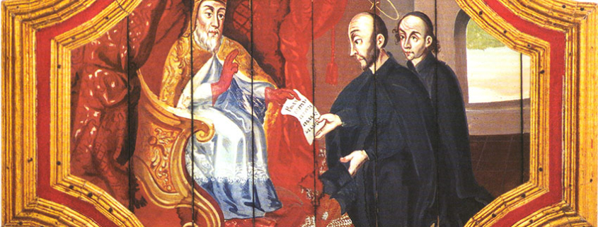 Ignacio presenta formula del instituto al papa